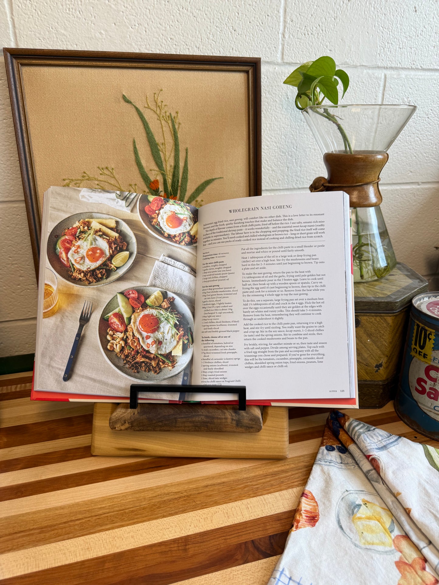 Cookbook Holder - Rainbow Poplar