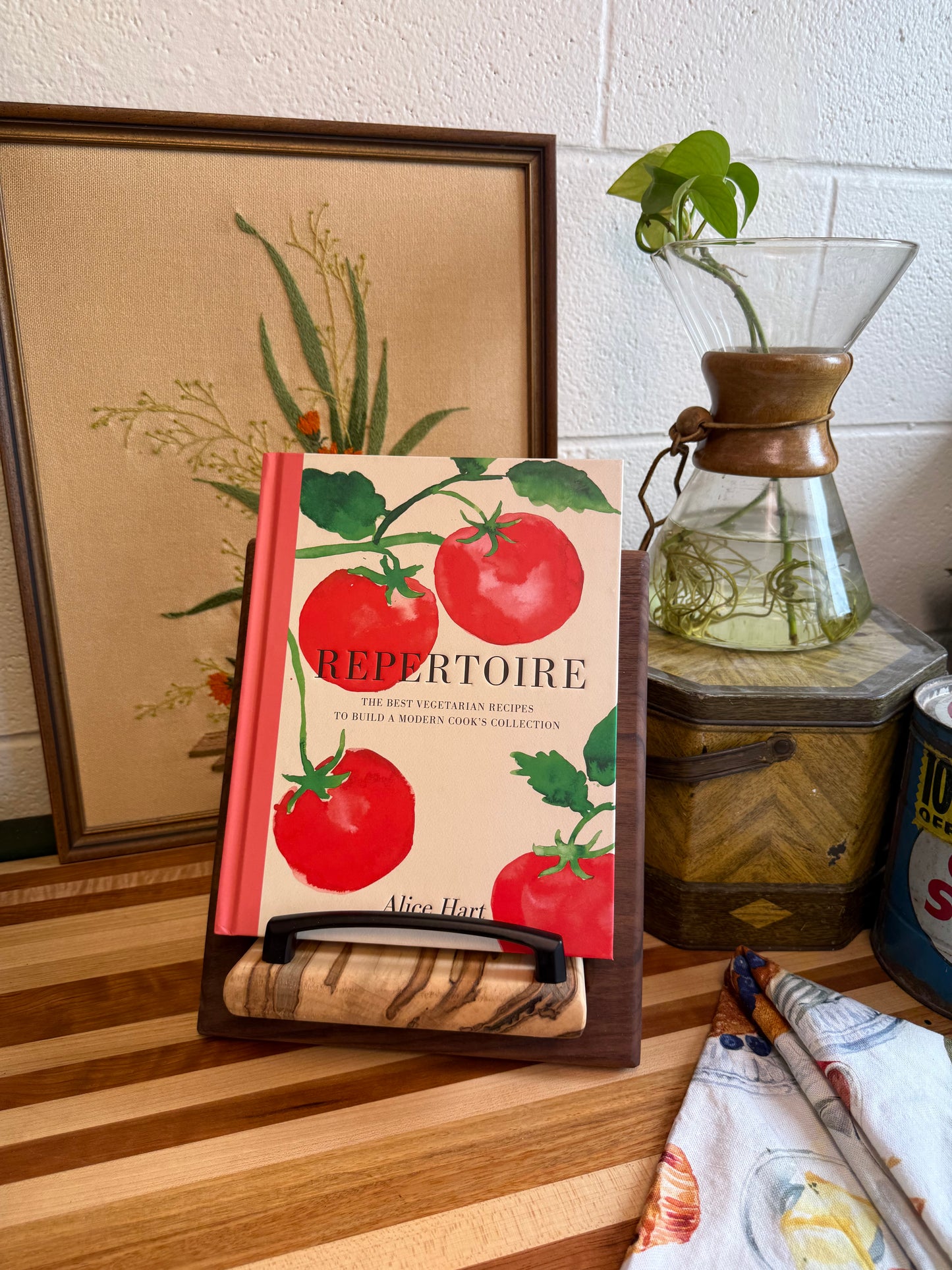 Cookbook Holder - Walnut & Ambrosia Maple