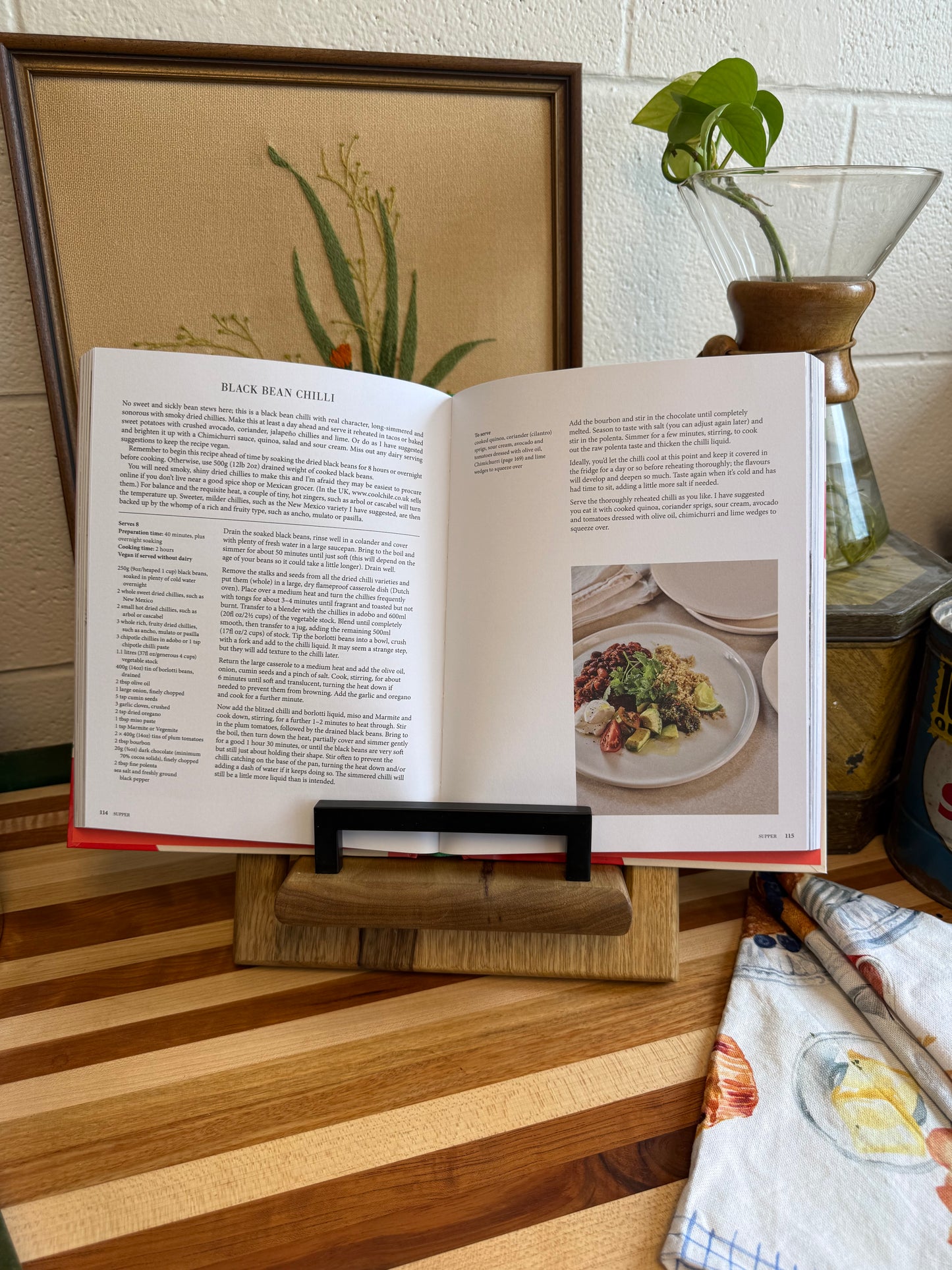 Cookbook Holder - Black Limba
