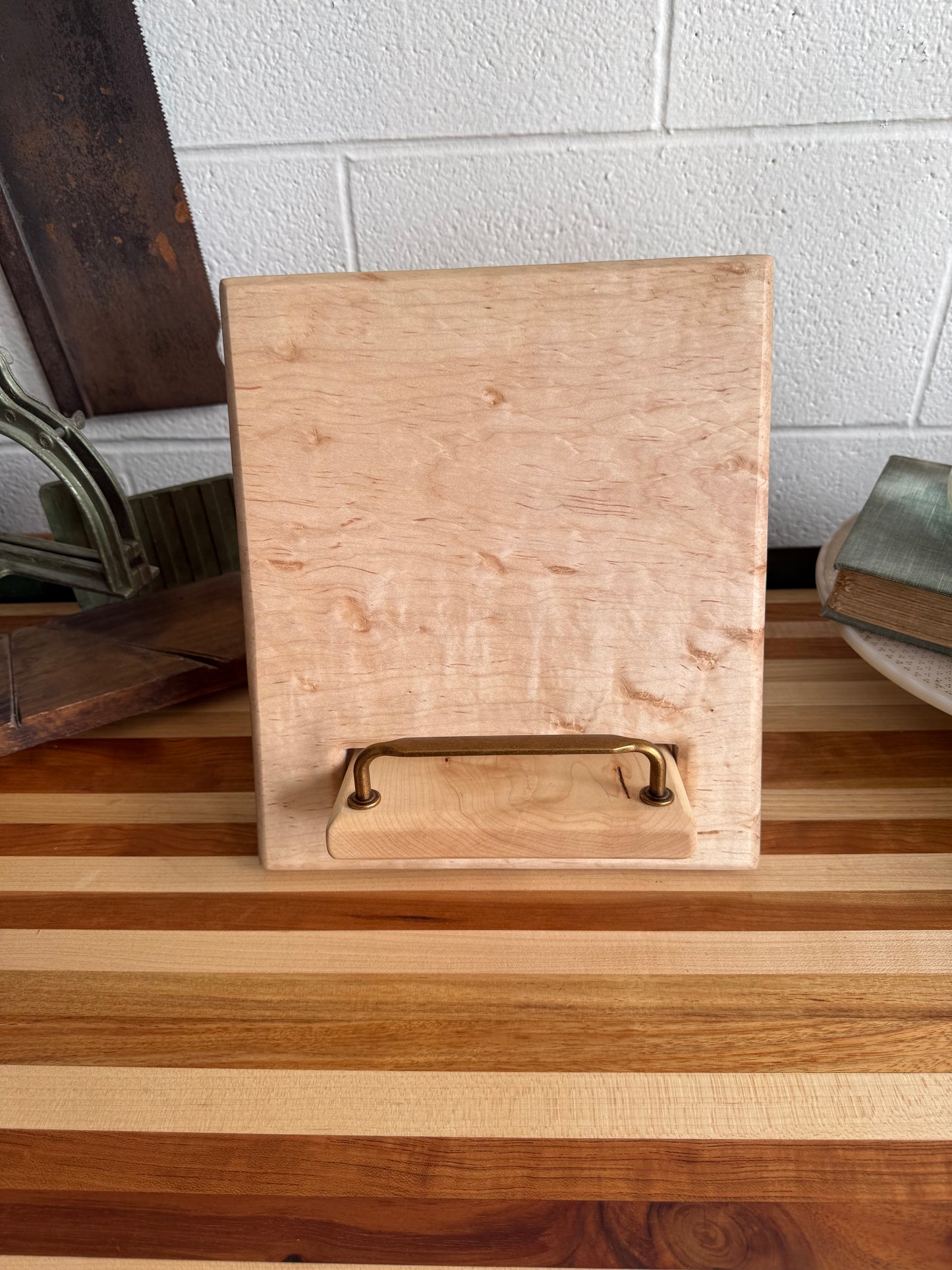 Cookbook Holder - Figured Maple