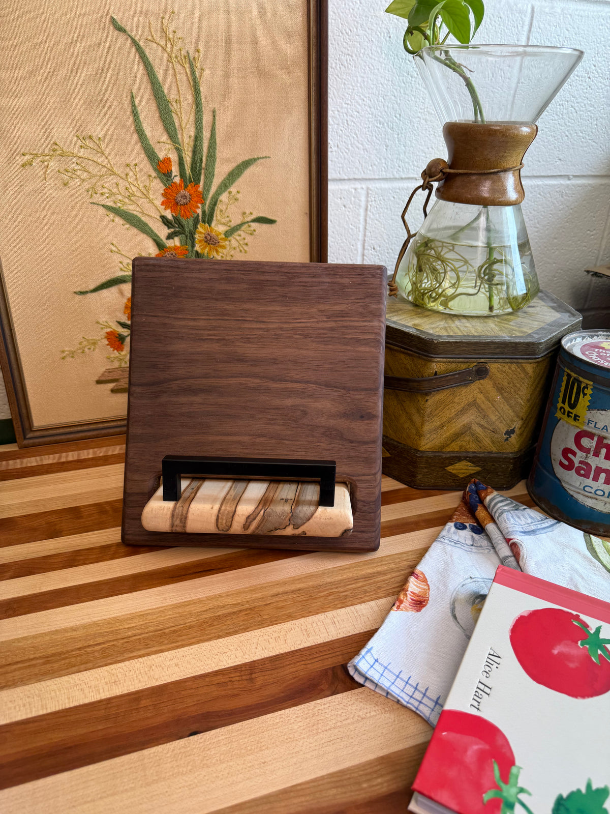 Cookbook Holder - Walnut & Ambrosia Maple