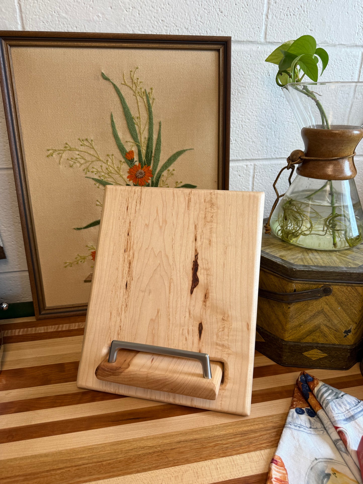 Cookbook Holder - Figured Maple