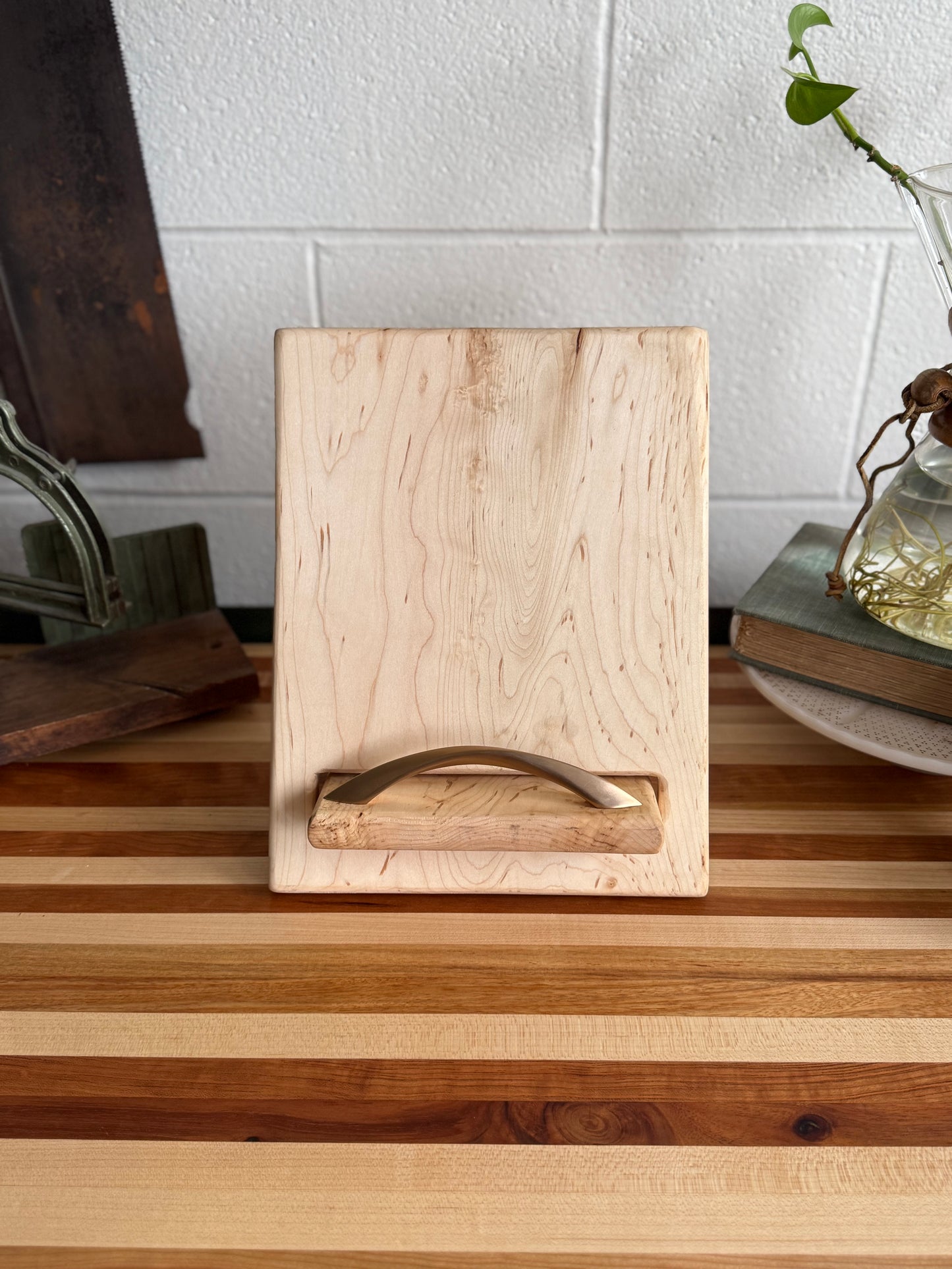 Cookbook Holder - Figured Maple