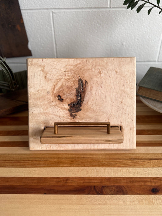 Cookbook Holder - Figured Maple