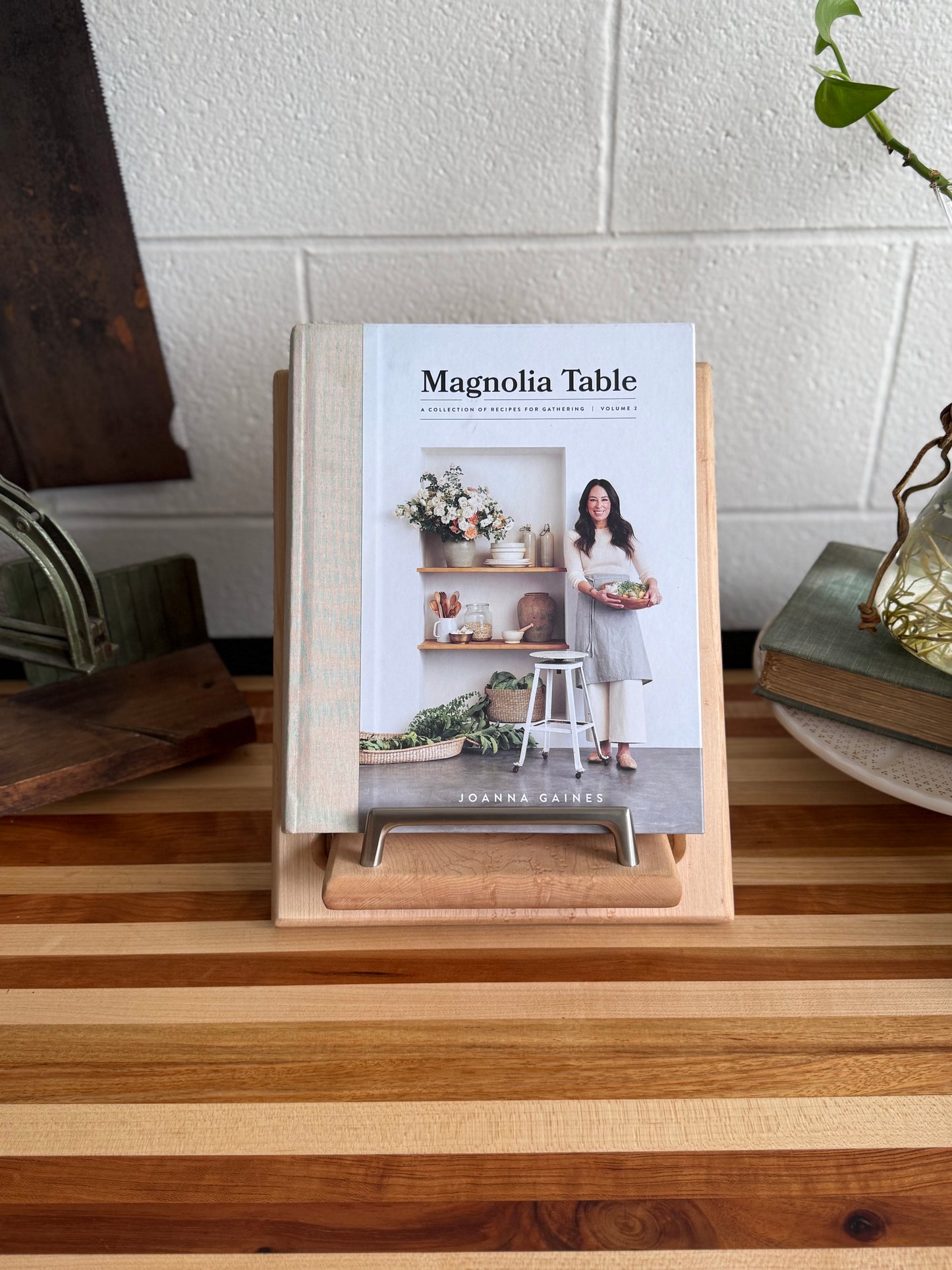 Cookbook Holder - Rustic Maple