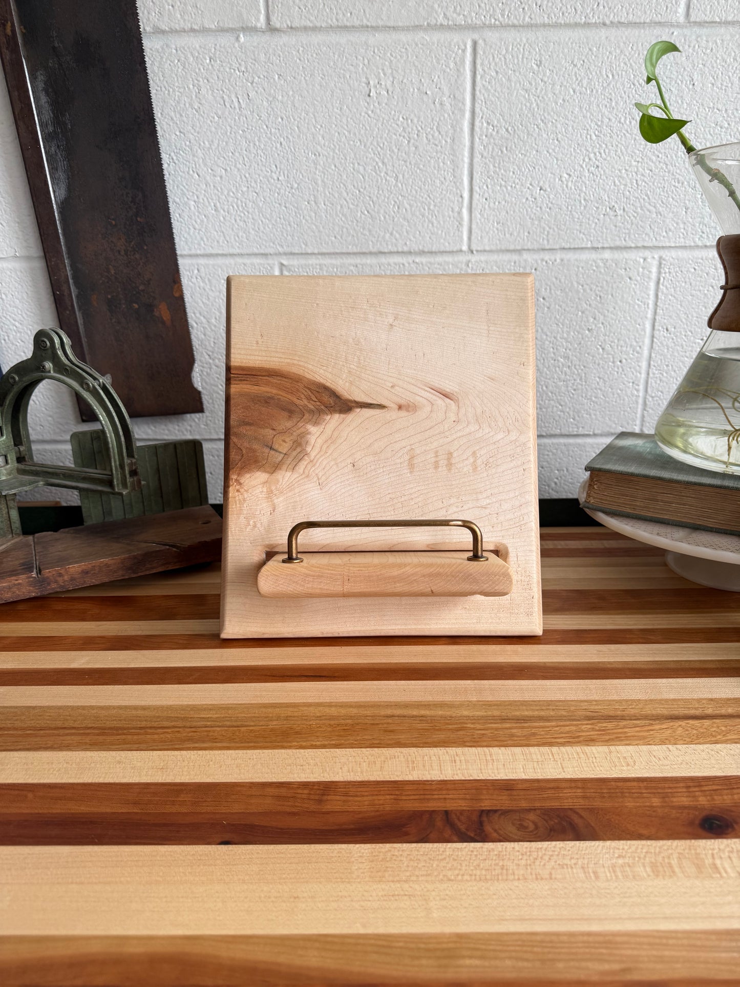 Cookbook Holder - Rustic Maple