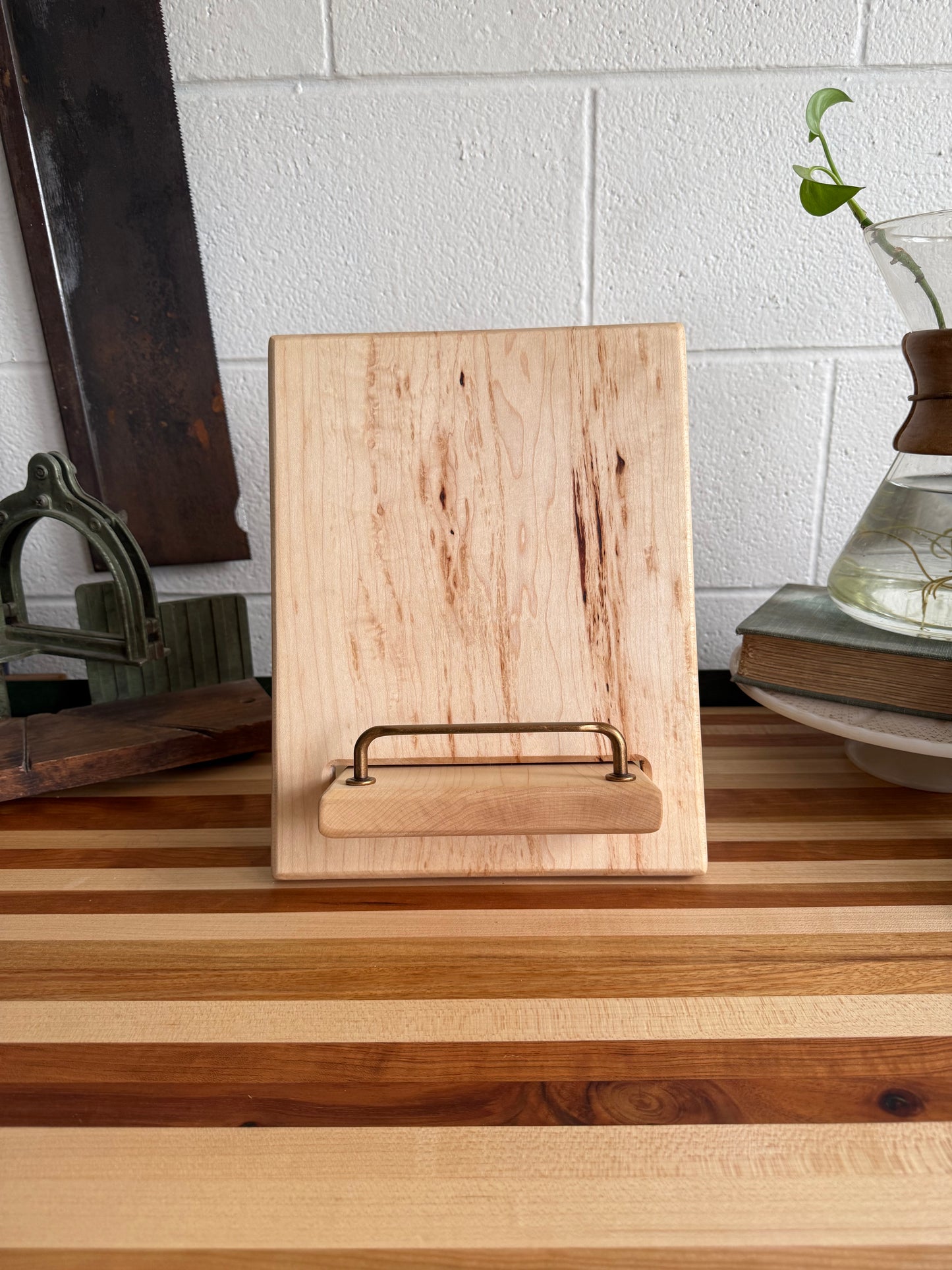 Cookbook Holder - Figured Maple