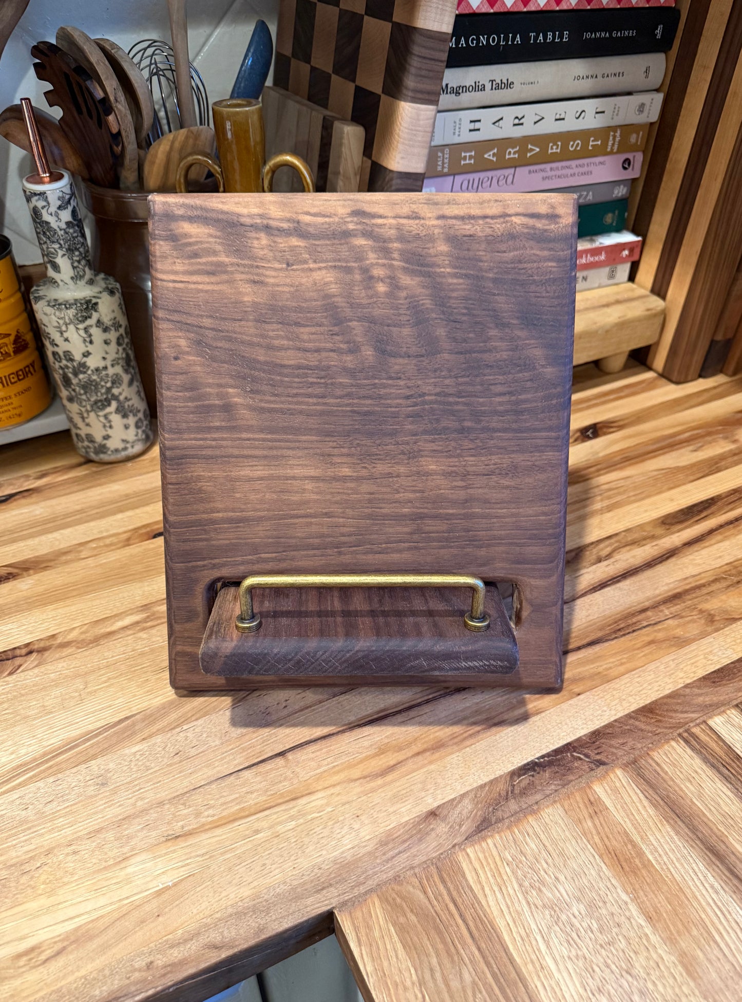 Figured Walnut Cookbook Holder