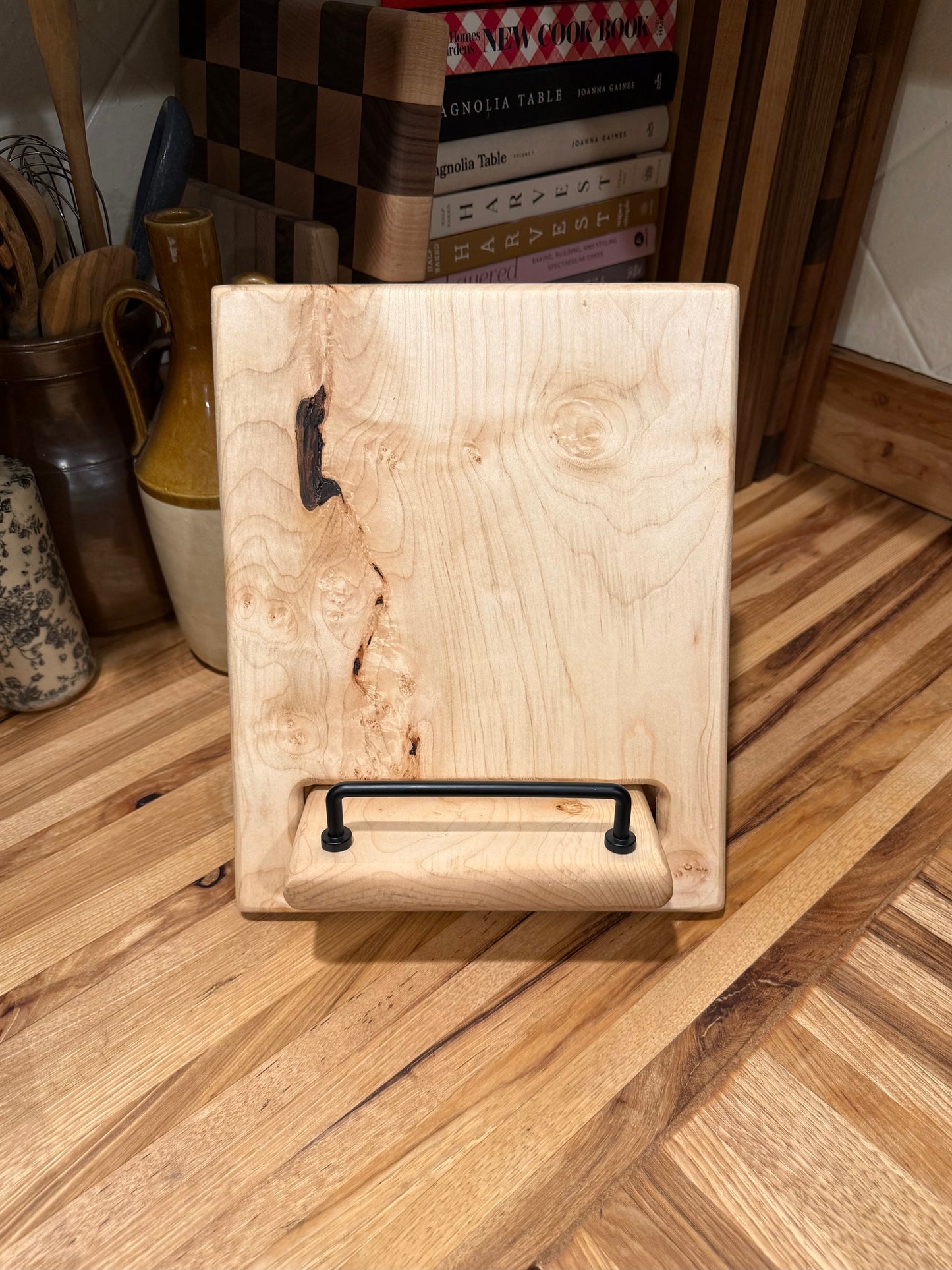 Figured Maple Cookbook Holder