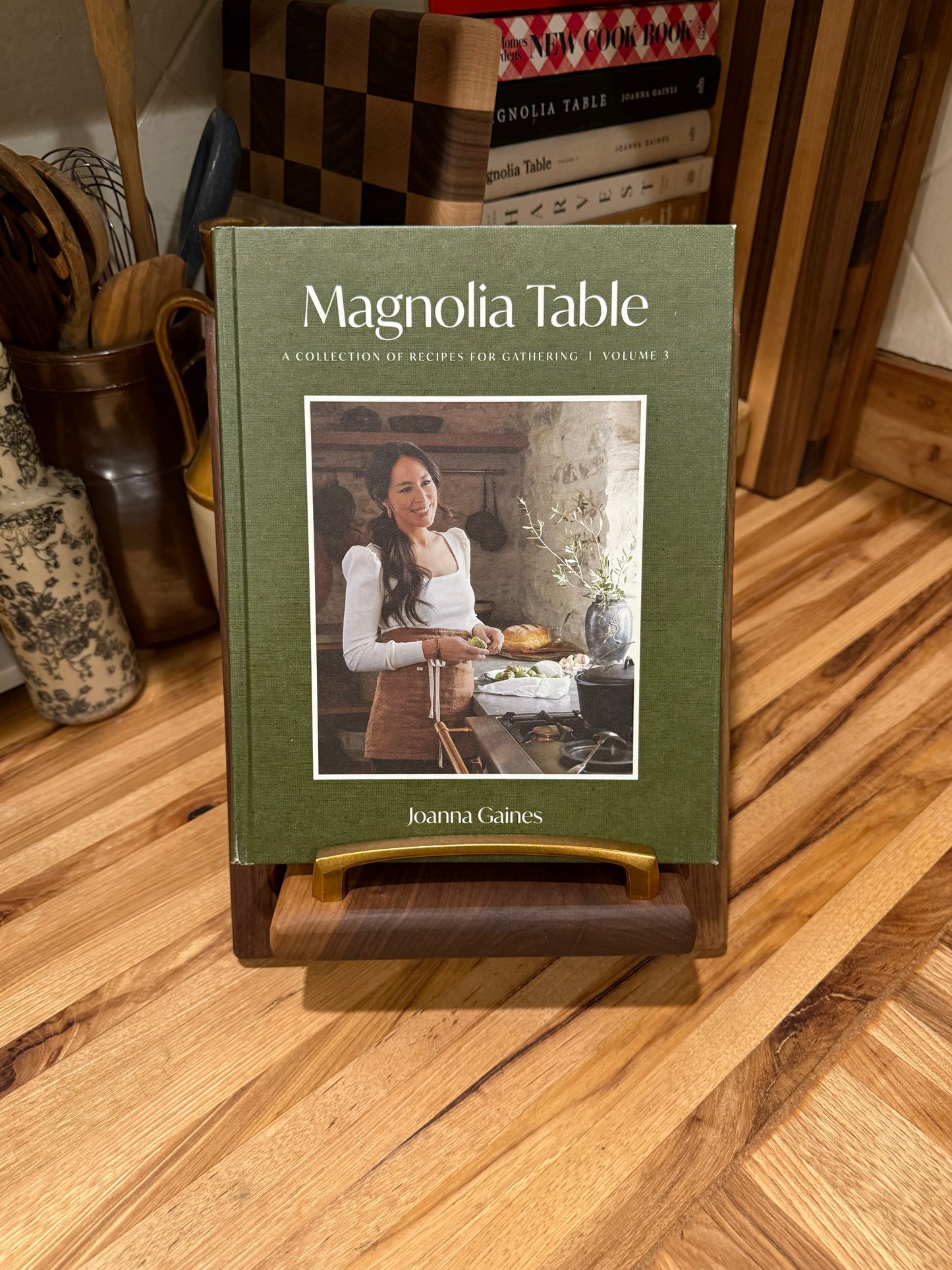 Walnut Cookbook Holder