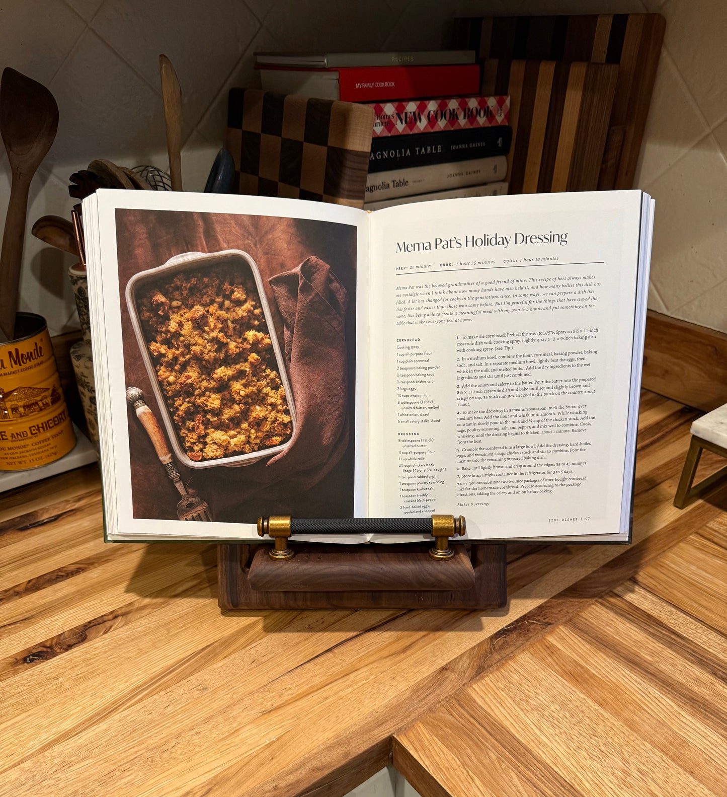 Walnut Cookbook Holder