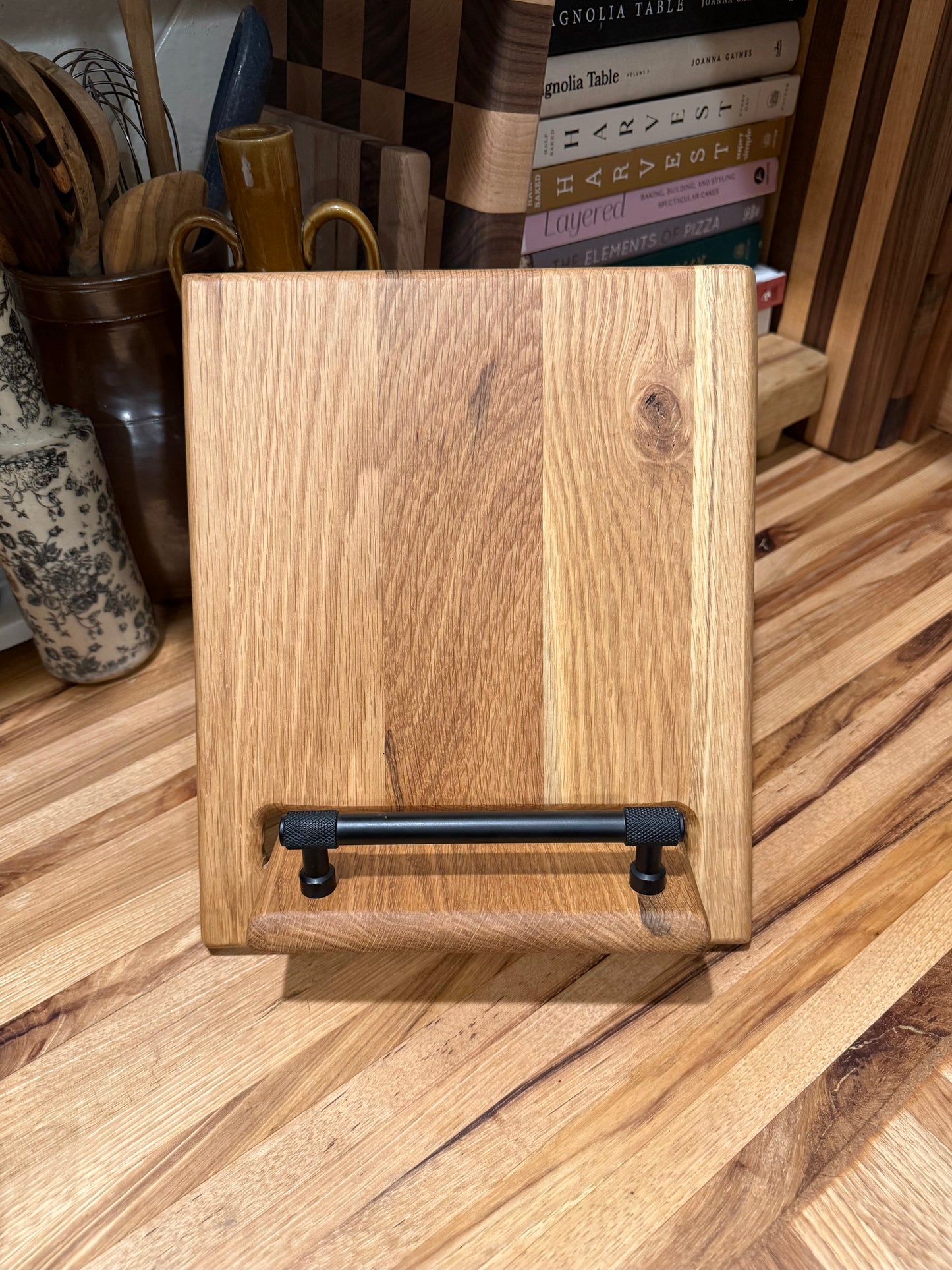 White Oak Paneled Cookbook Holder