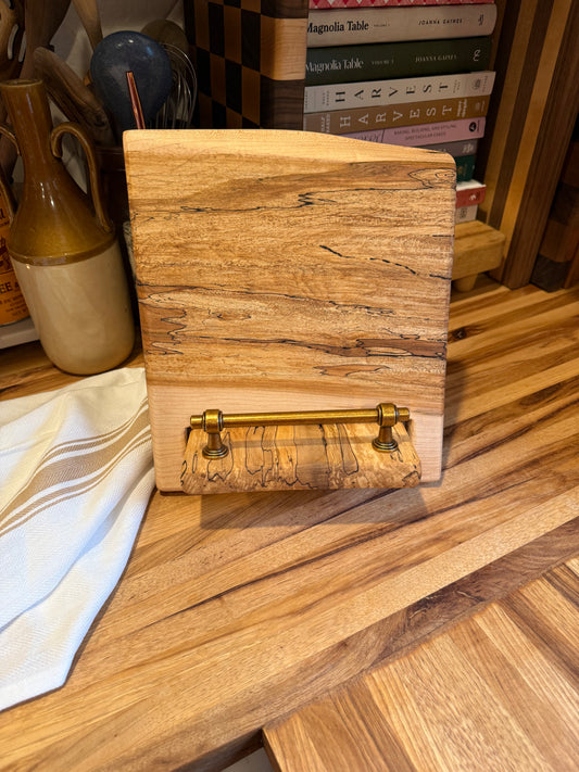 Live Edge Spalted Maple Cookbook Holder