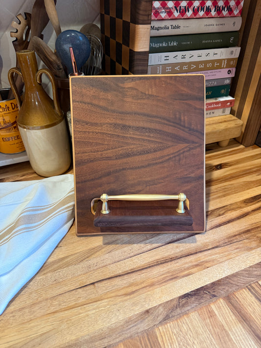 Walnut Veneer Cookbook Holder
