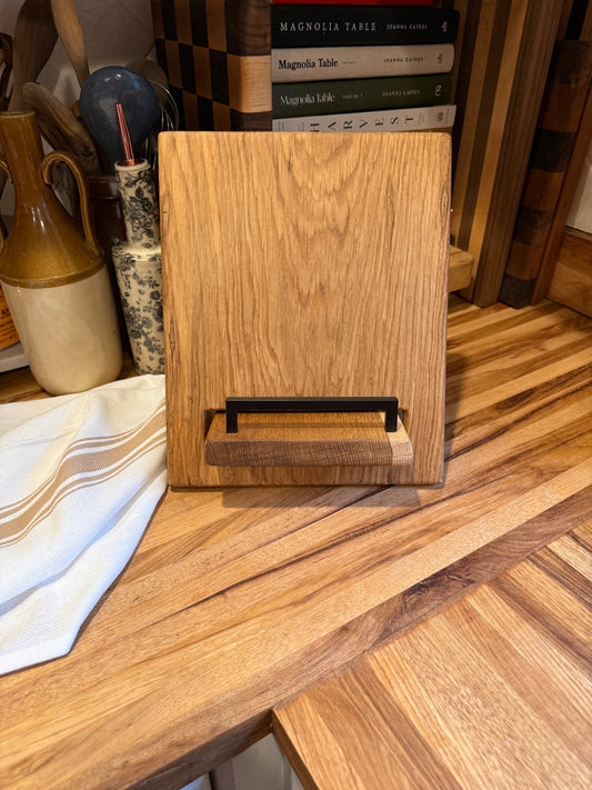 Rustic White Oak Cookbook Holder