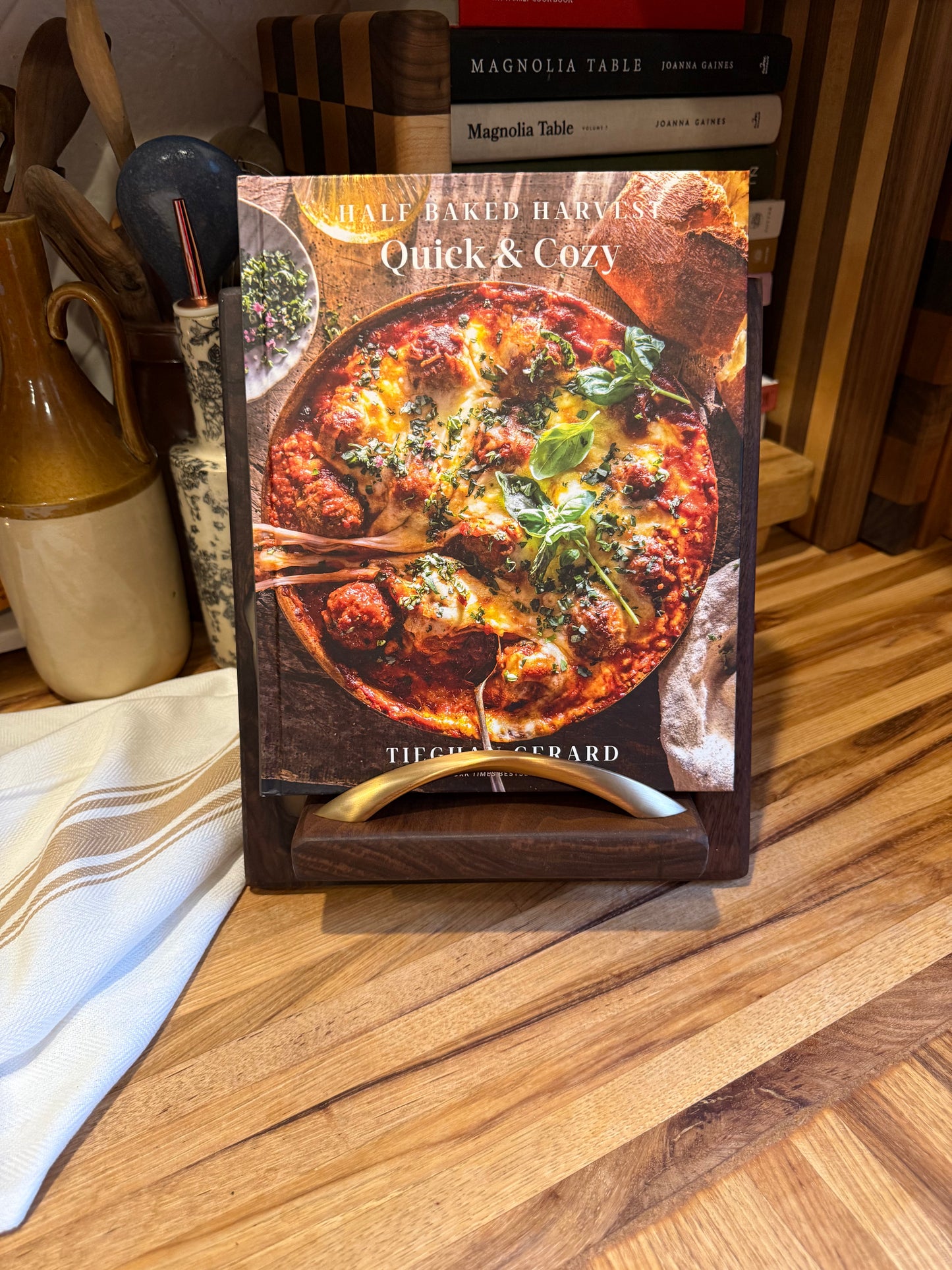 Epoxy Walnut Cookbook Holder