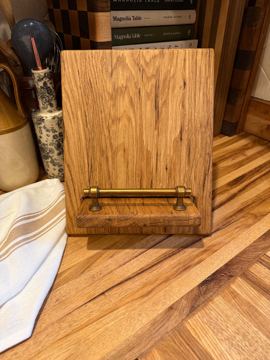Rustic White Oak Cookbook Holder