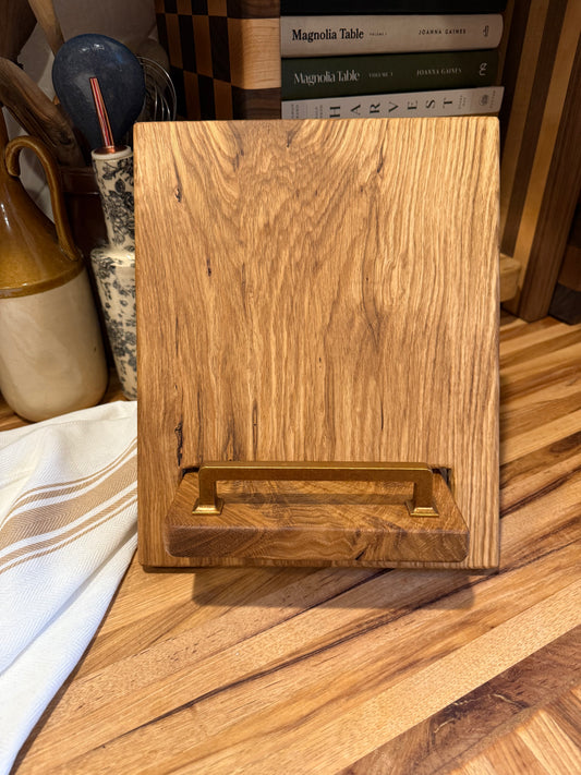 Rustic White Oak Cookbook Holder