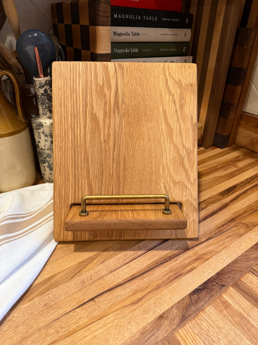 Paneled White Oak Cookbook Holder