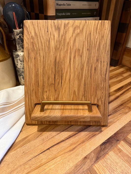 Rustic White Oak Cookbook Holder