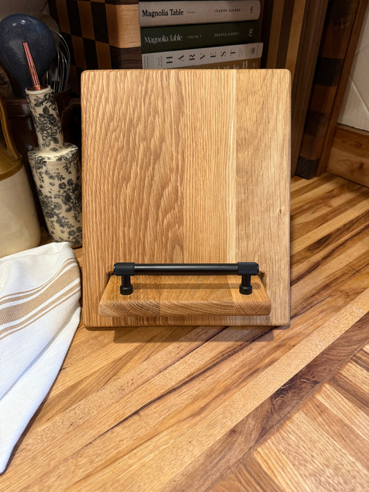 Paneled White Oak Cookbook Holder