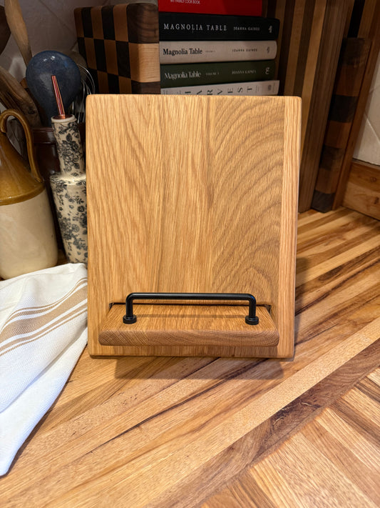 Paneled White Oak Cookbook Holder