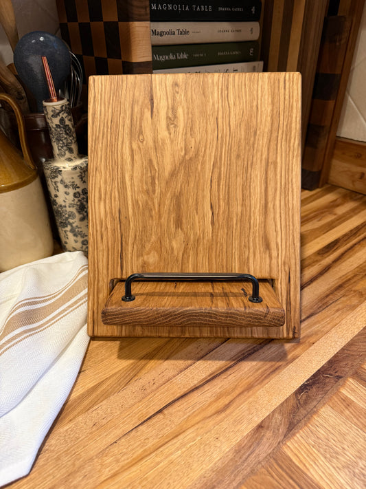 Rustic White Oak Cookbook Holder
