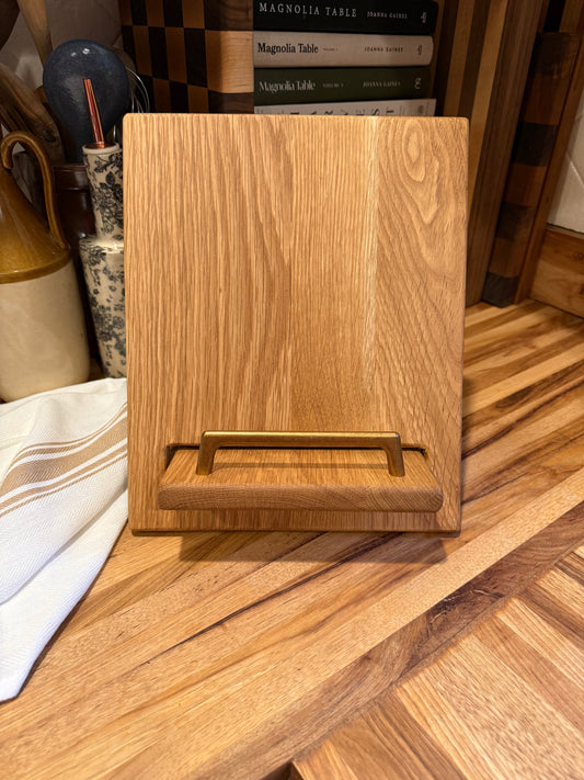 Paneled White Oak Cookbook Holder