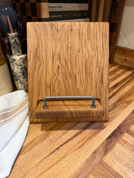 Rustic White Oak Cookbook Holder