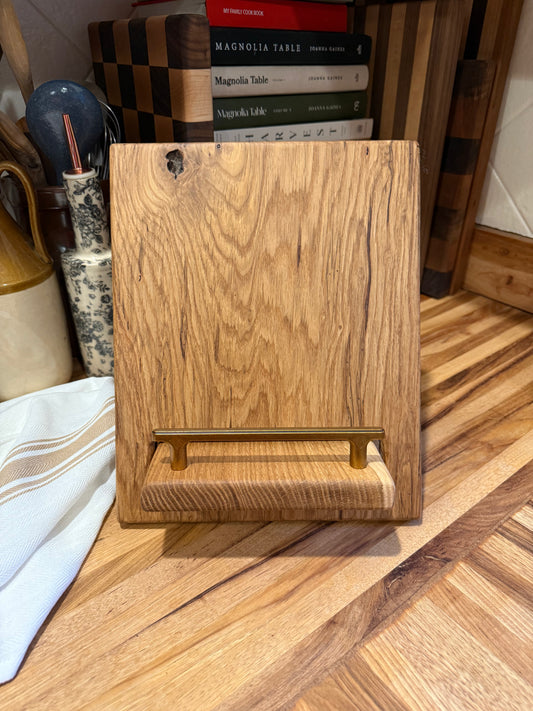 Rustic White Oak Cookbook Holder