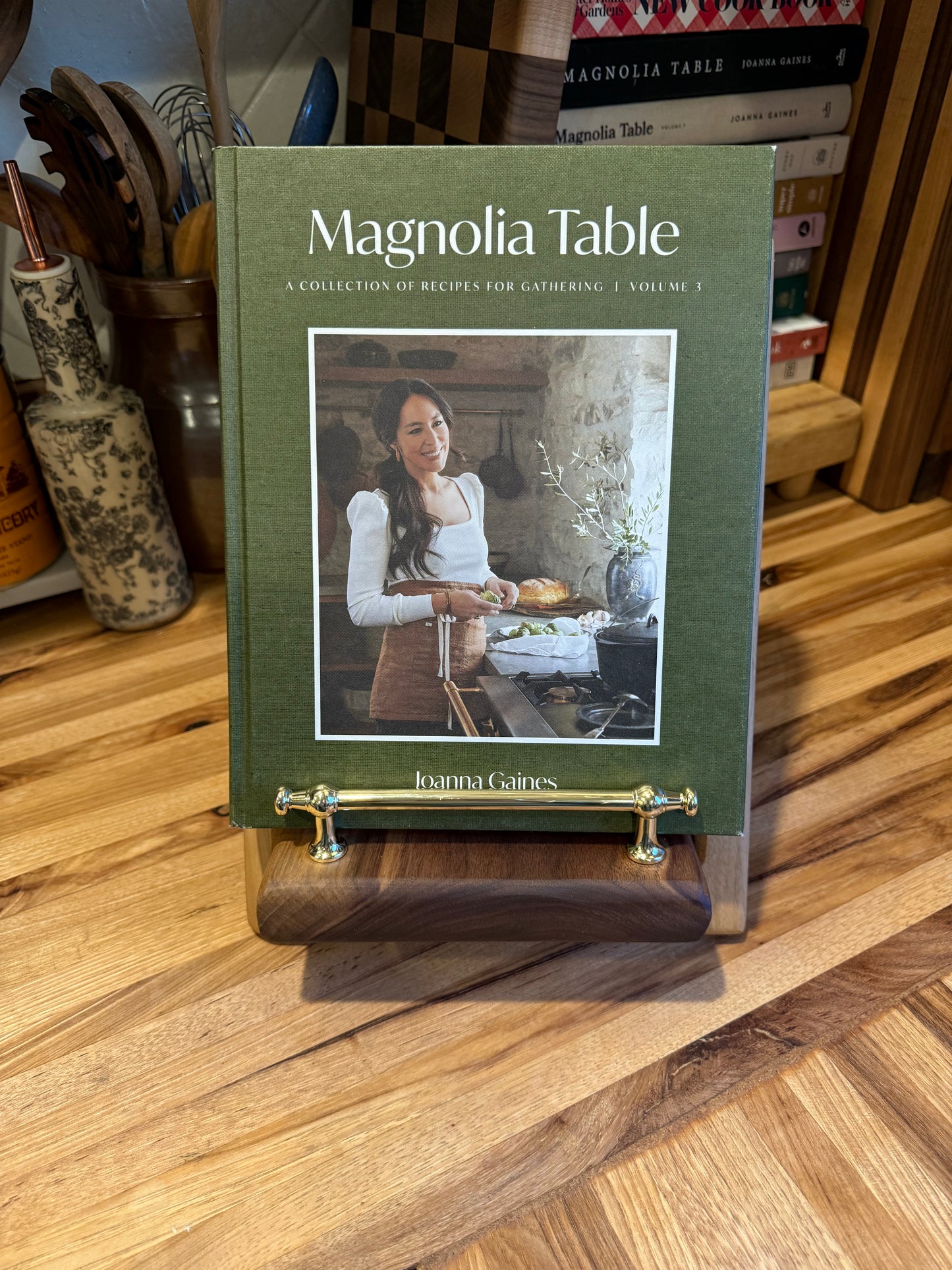 Walnut Cookbook Holder