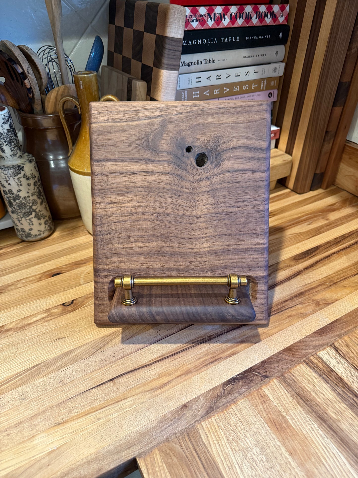 Walnut Cookbook Holder