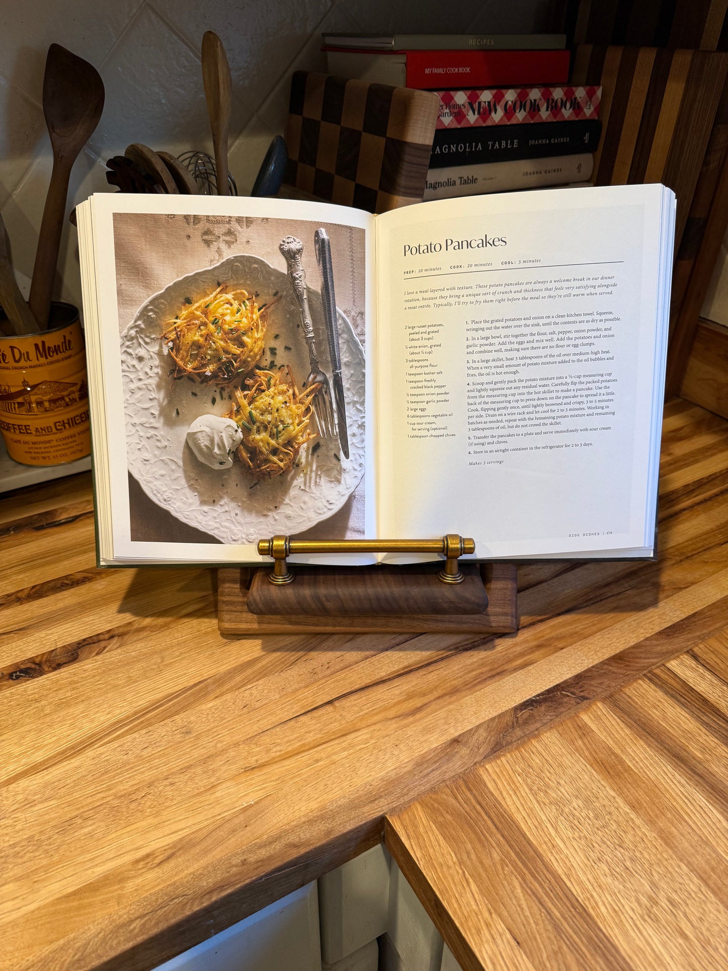 Walnut Cookbook Holder