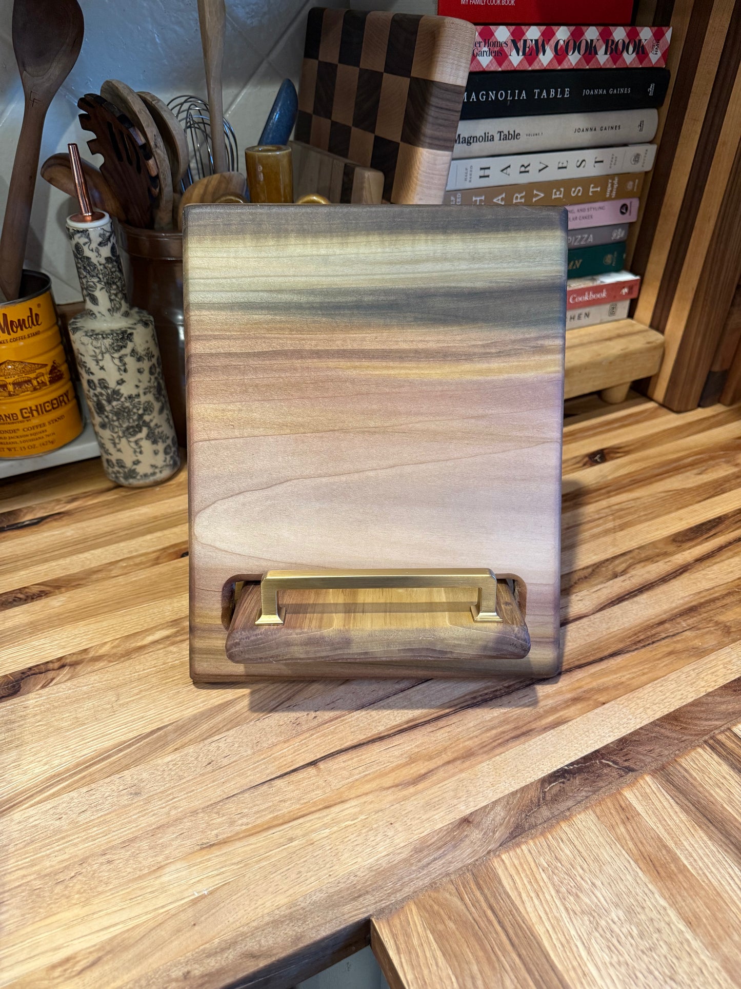 Rainbow Poplar Cookbook Holder