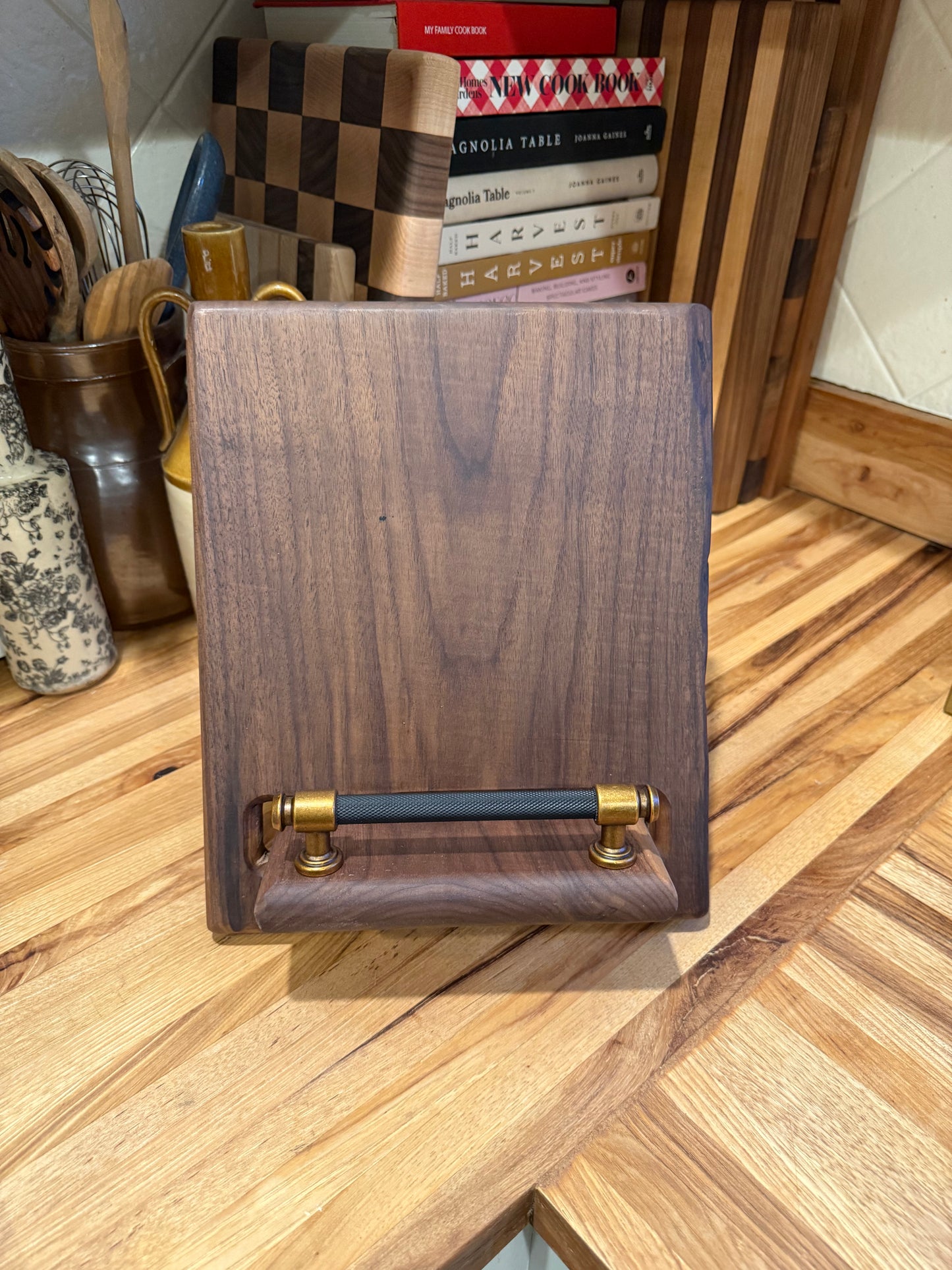 Walnut Cookbook Holder