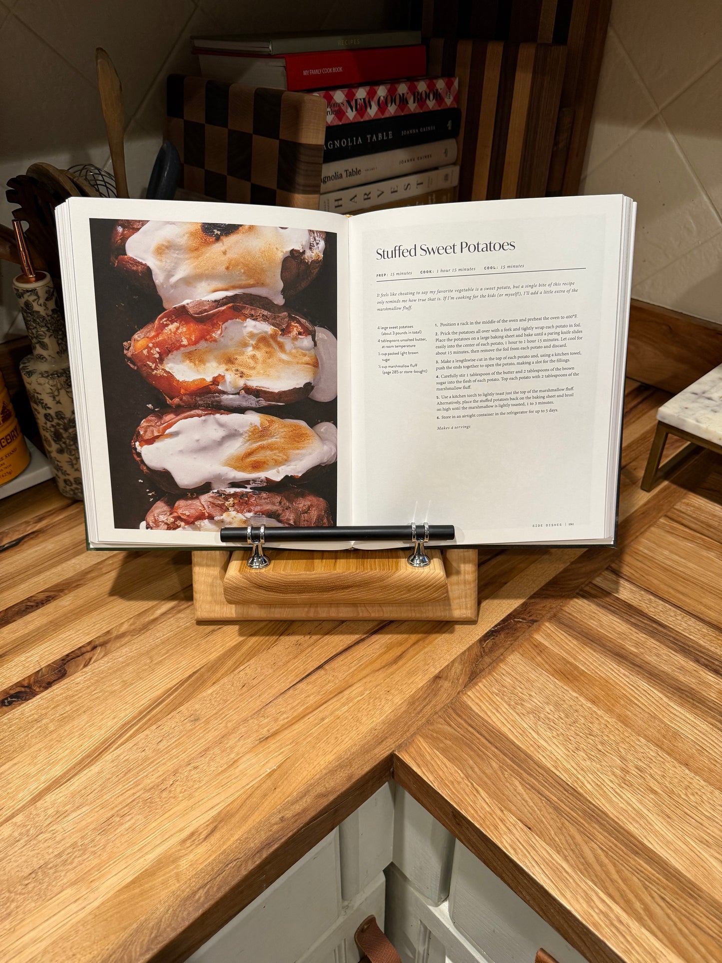 Tiger Hickory Cookbook Holder