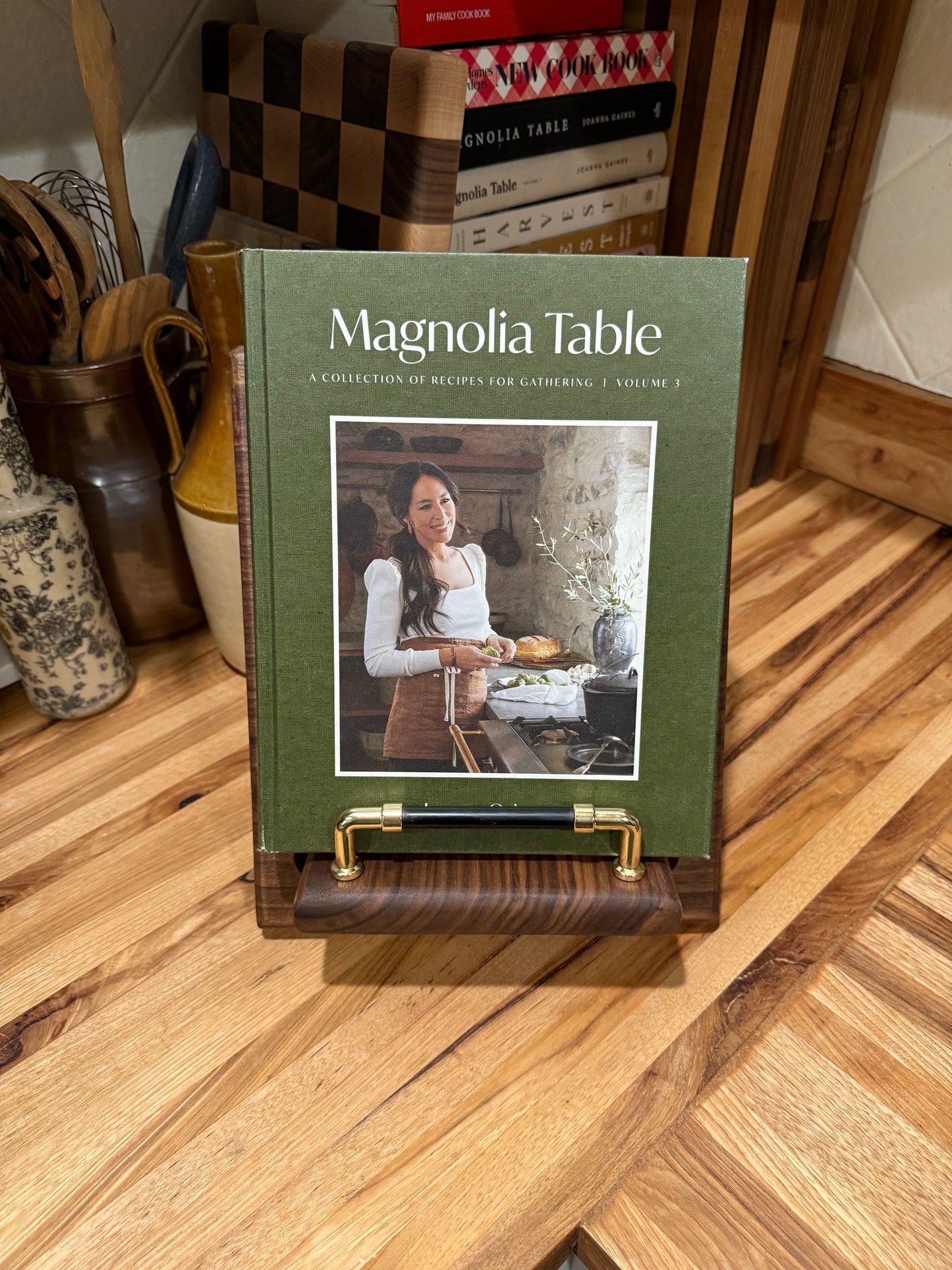 Walnut Cookbook Holder