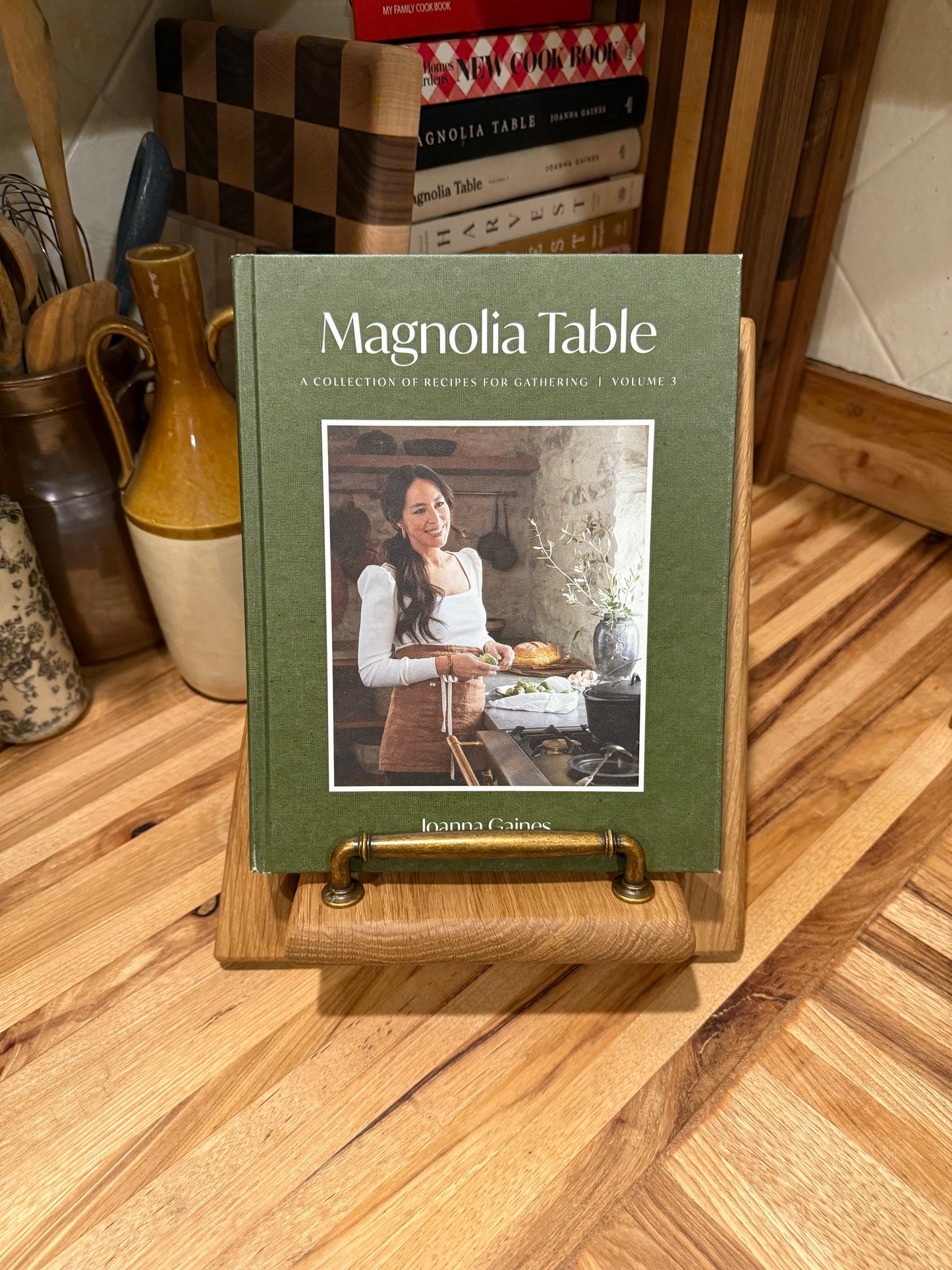 Live-Edge White Oak Cookbook Holder