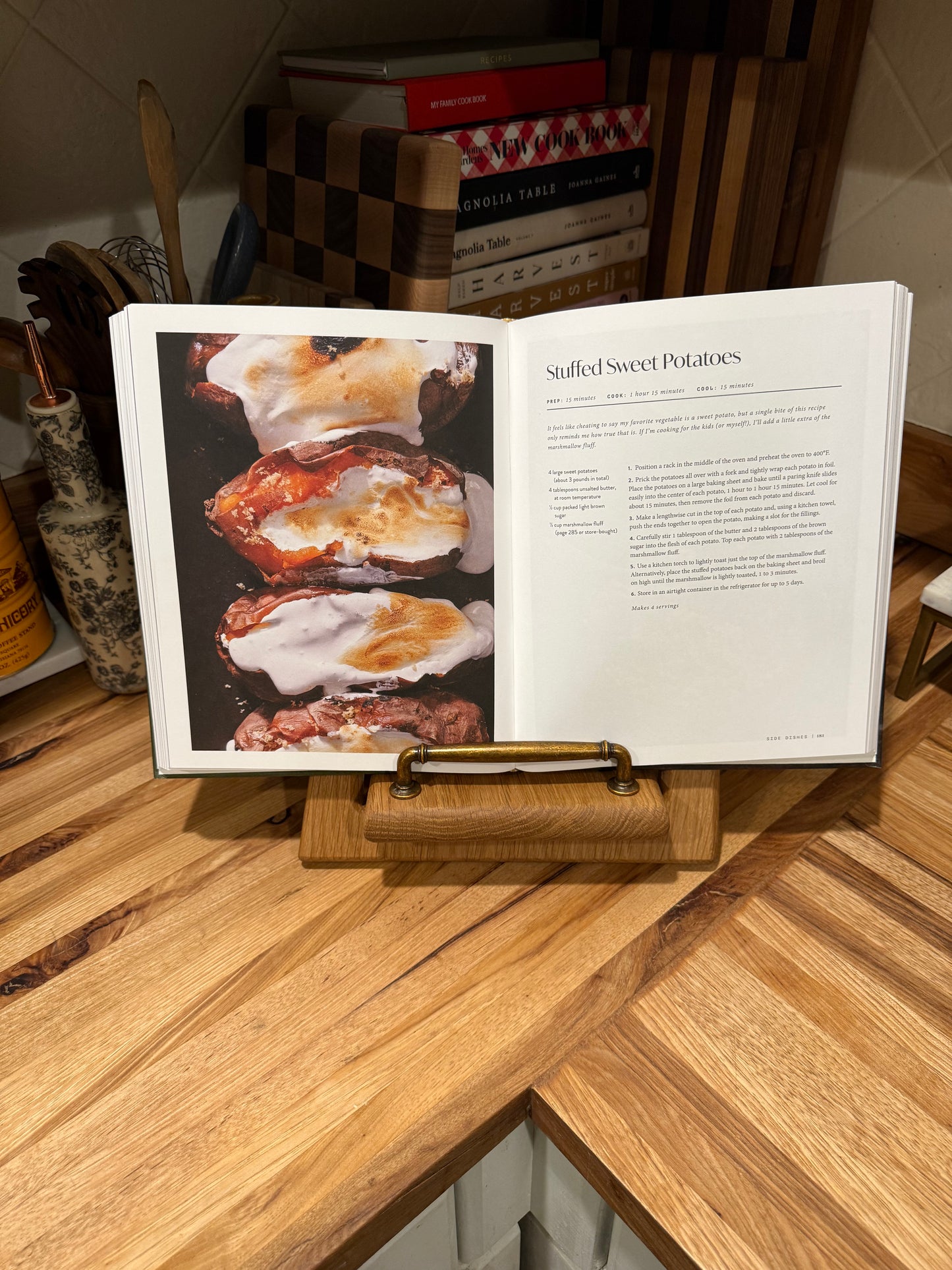 Live-Edge White Oak Cookbook Holder