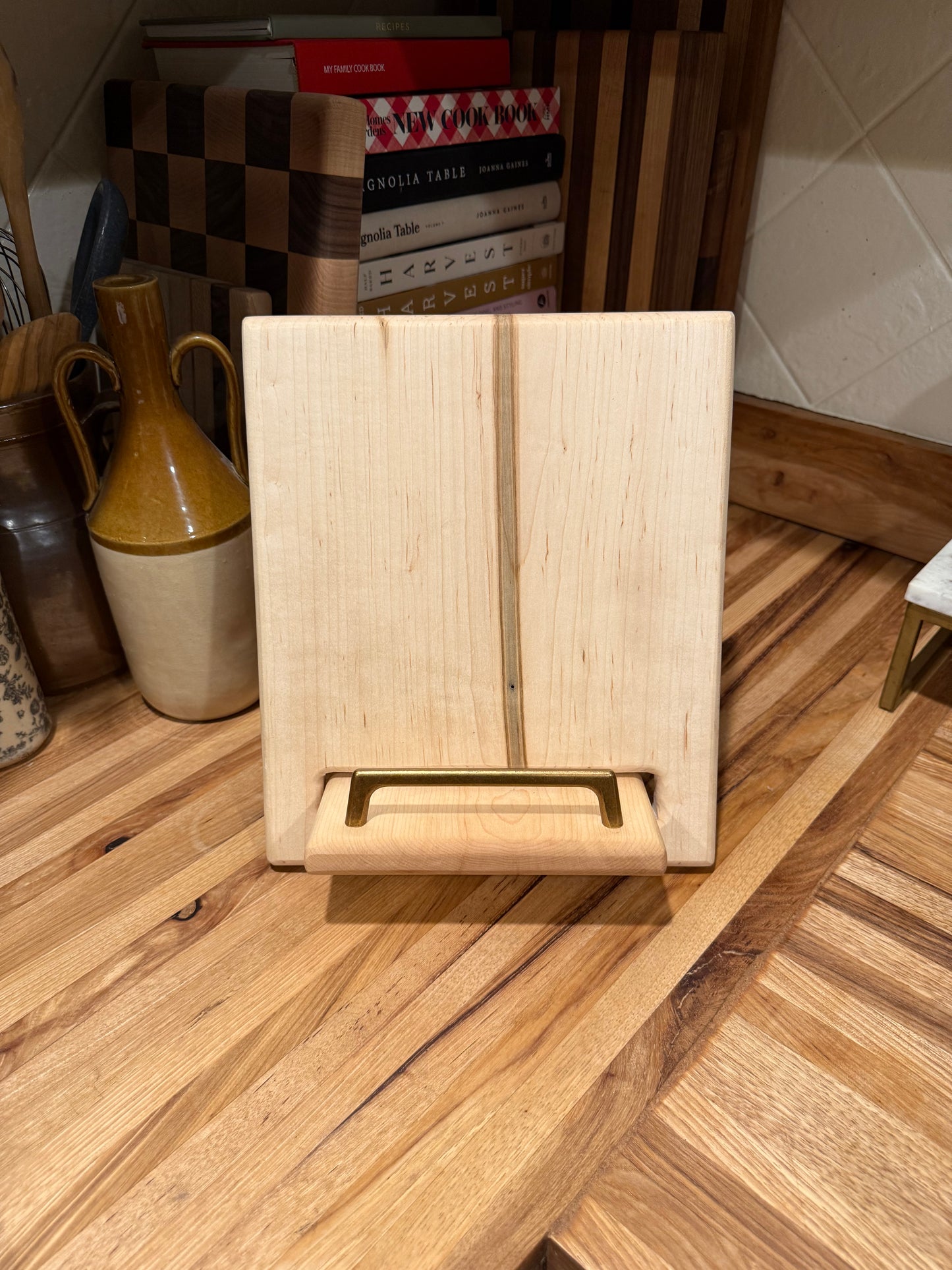 Rough Sawn Maple Cookbook Holder
