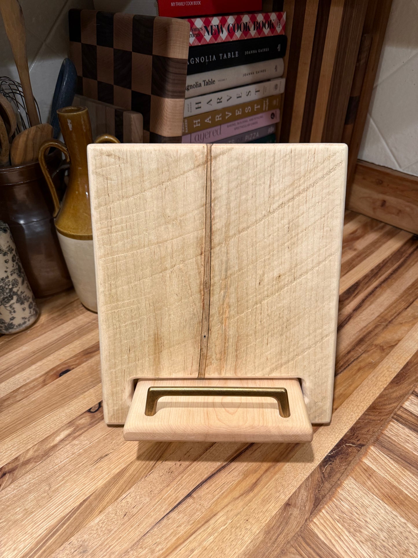 Rough Sawn Maple Cookbook Holder