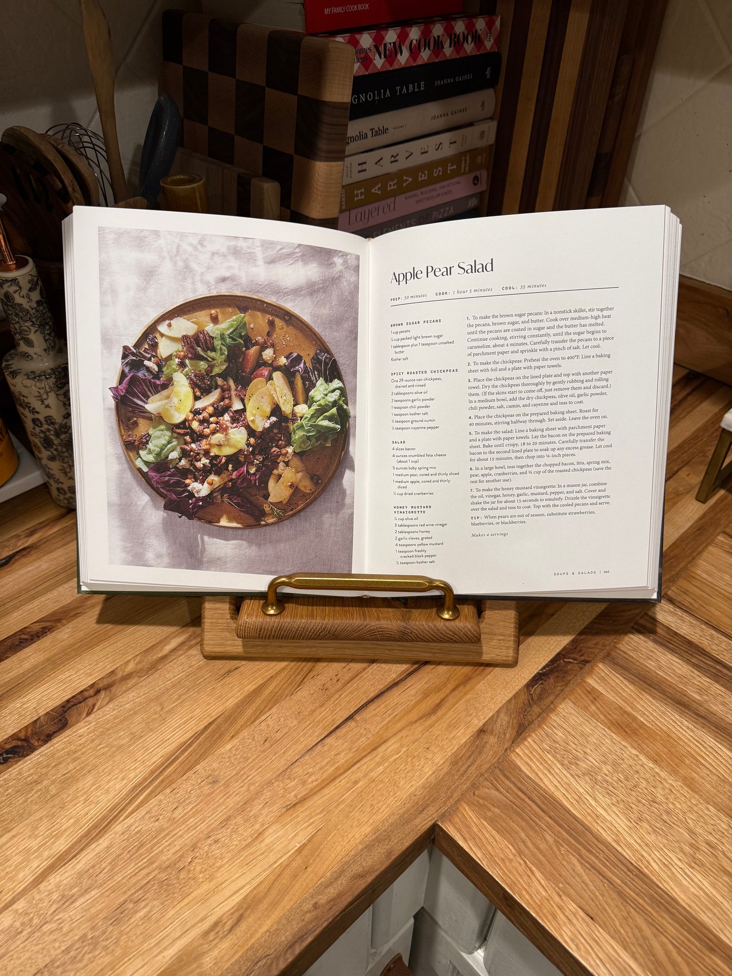 Rustic White Oak Cookbook Holder