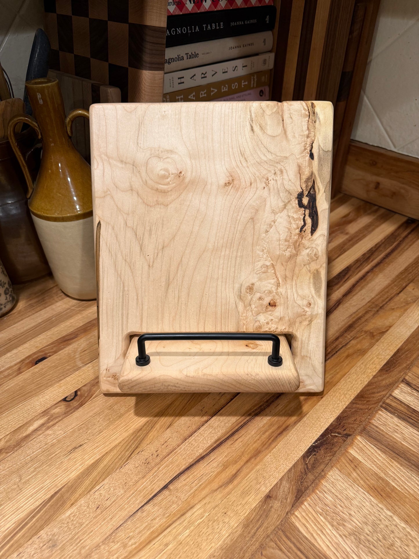 Figured Maple Cookbook Holder