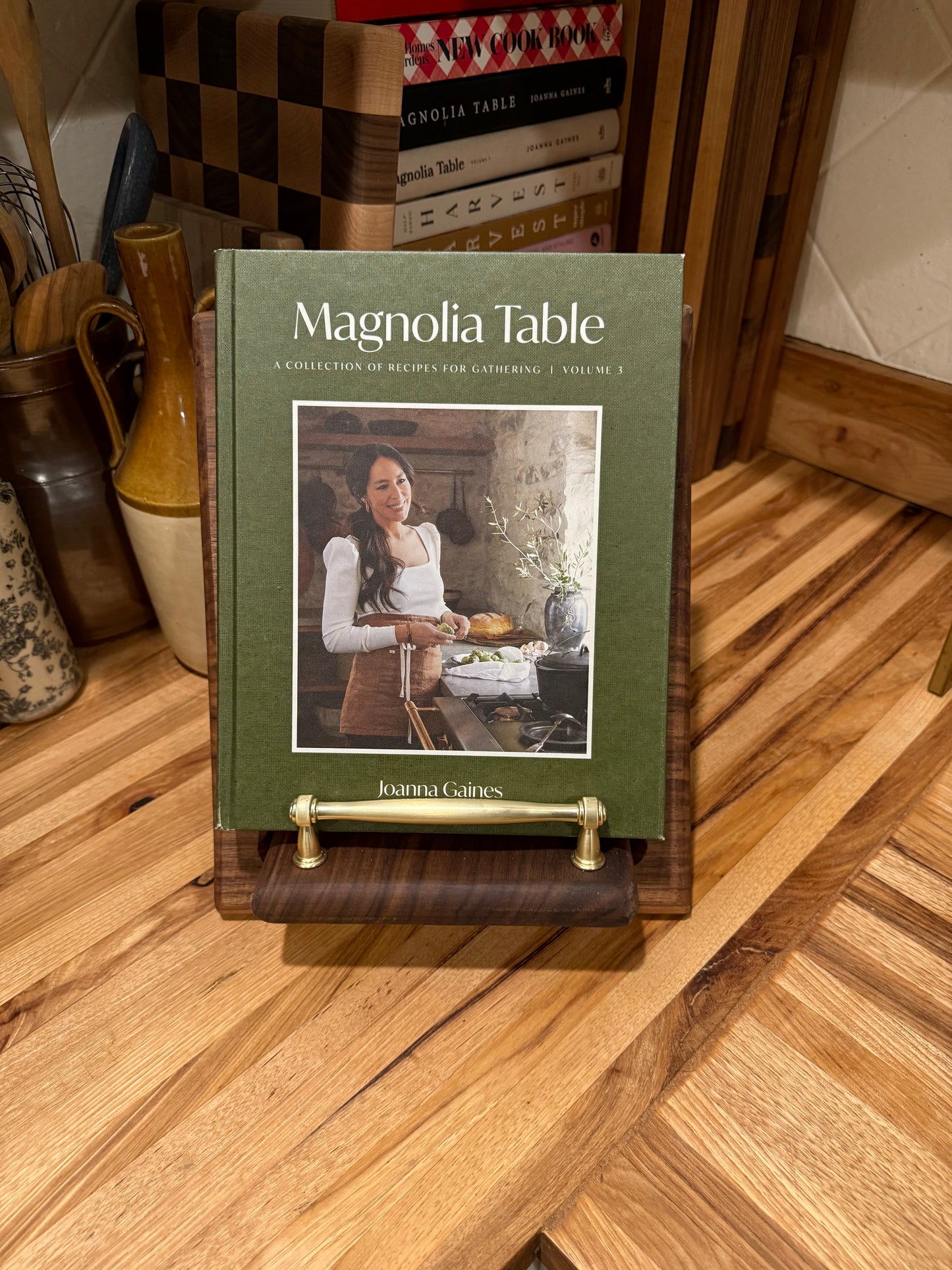 Walnut Cookbook Holder