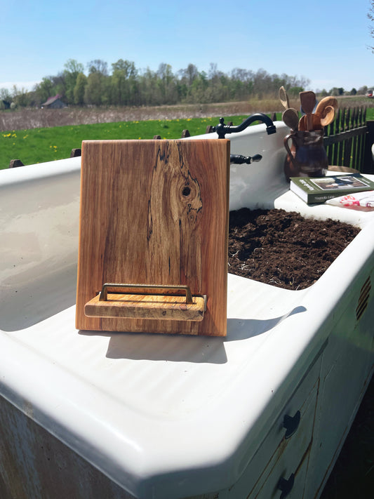 Cookbook Holder - Spalted Hickory