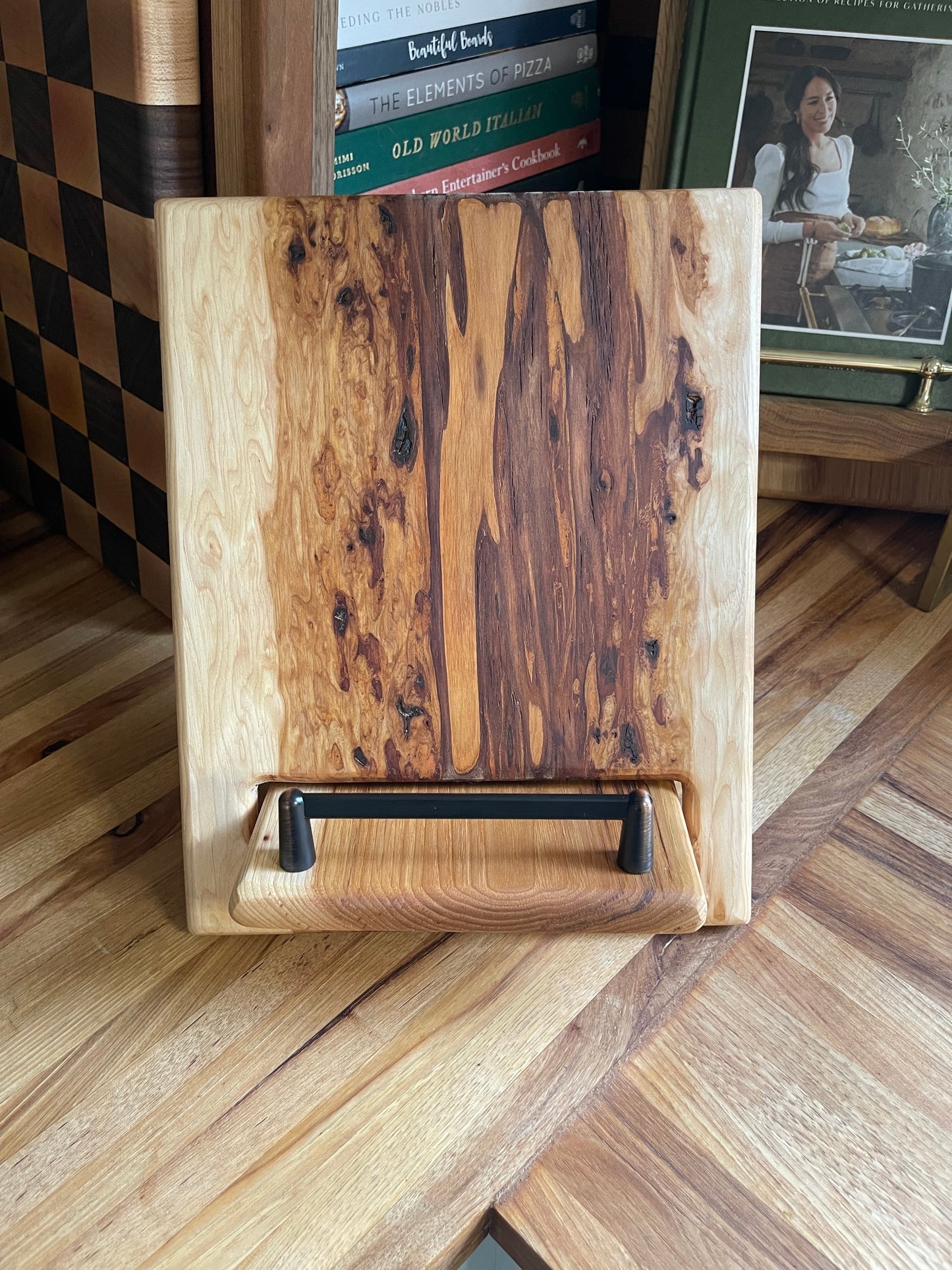 Rustic Hickory Cookbook Holder