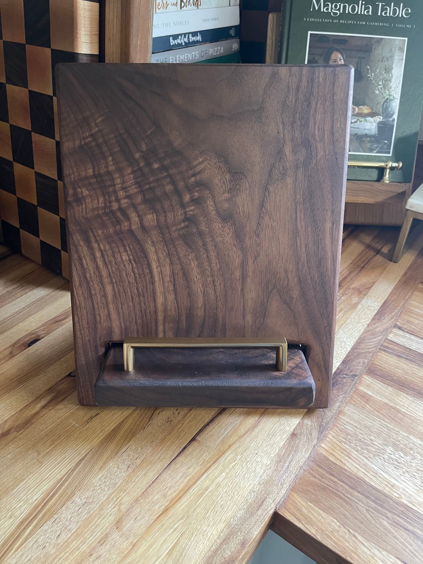 Walnut Cookbook Holder