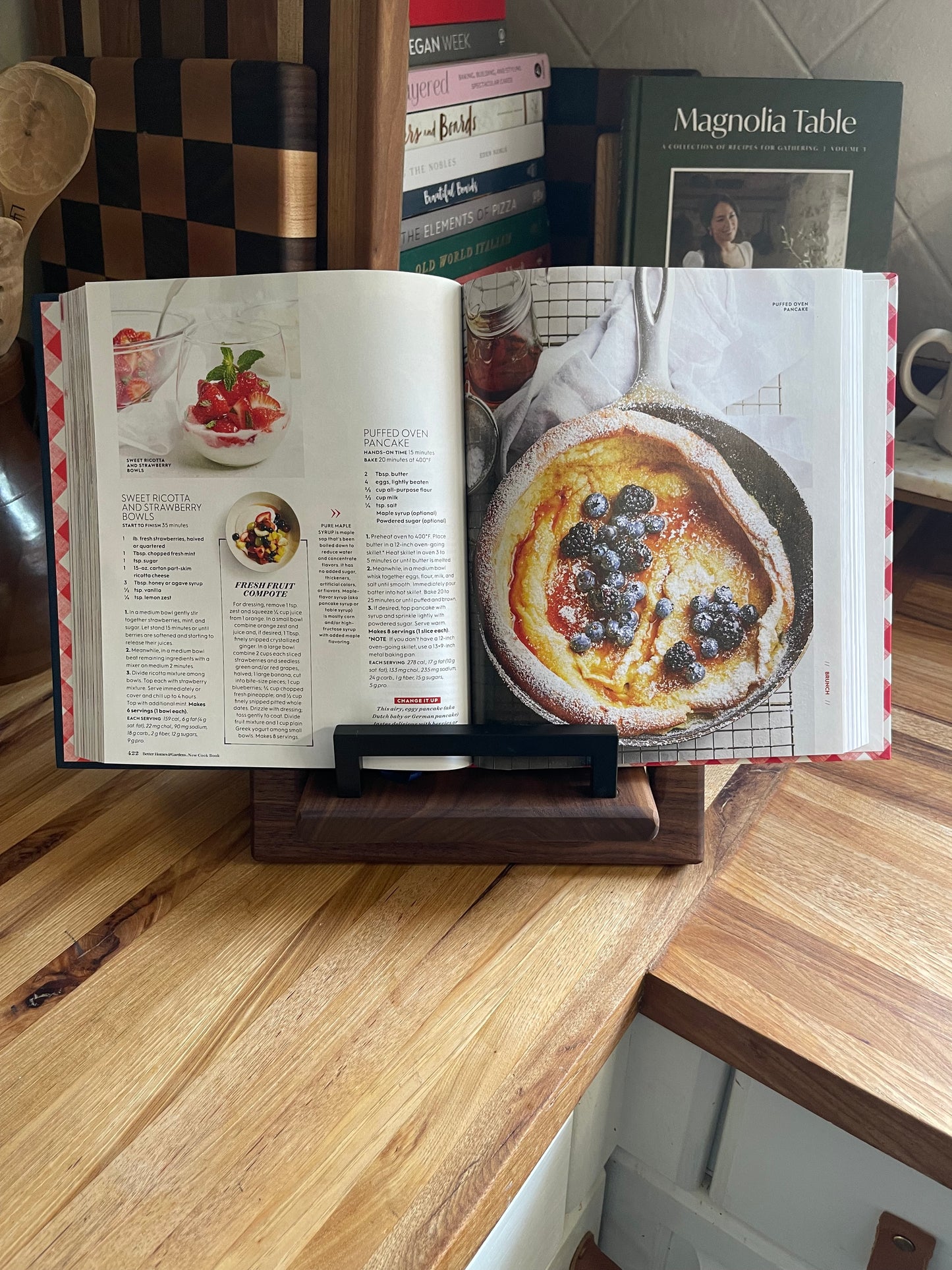 Walnut Cookbook Holder