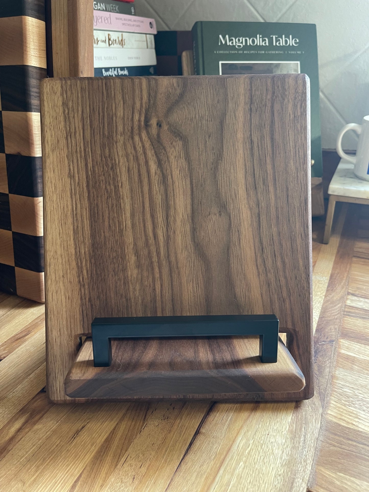 Walnut Cookbook Holder