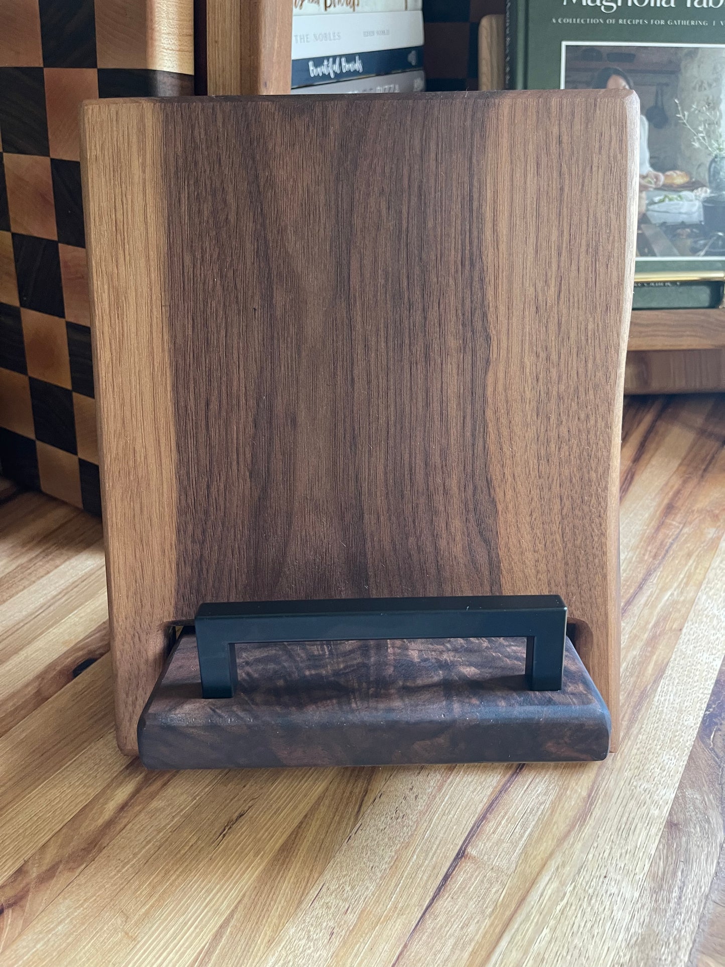 Walnut Cookbook Holder
